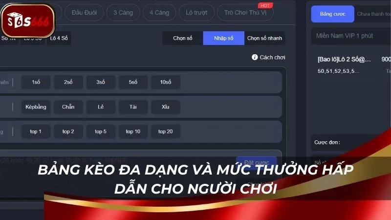 Kèo cược và tỷ lệ thưởng cho anh em siêu lớn